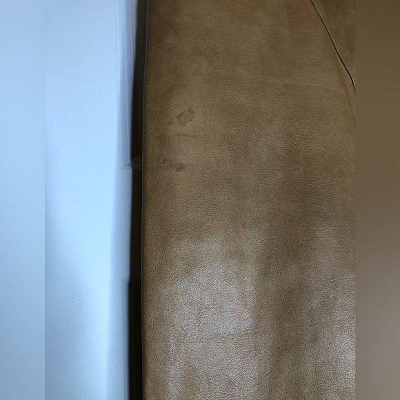 The Leather Warehouse Vintage High Waisted Tan Leather Trousers 10 - Picture 4 of 12